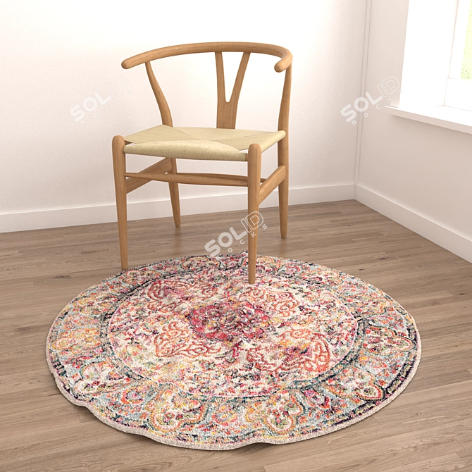 Round Carpets Set - 6-Piece Collection with Various Render Options 3D model image 4
