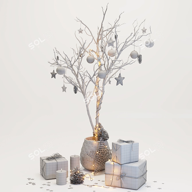 Festive Holiday Decor Set 3D model image 4