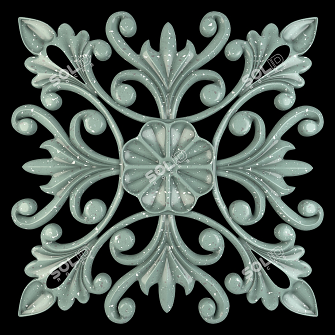 Elegant Wall Rosettes for Decor 3D model image 2