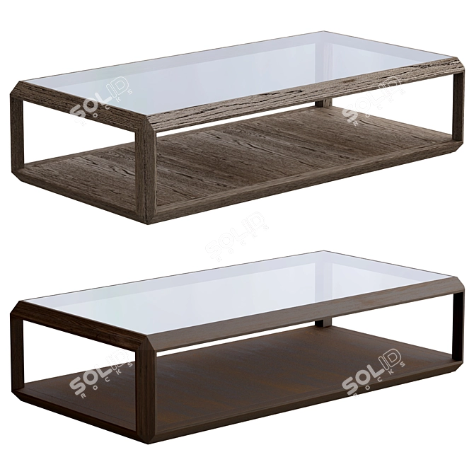Sleek Modern Mattias Coffee Table 3D model image 1