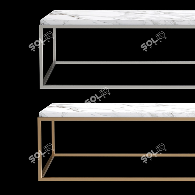 Elegant Nicolas Marble Coffee Table 3D model image 2