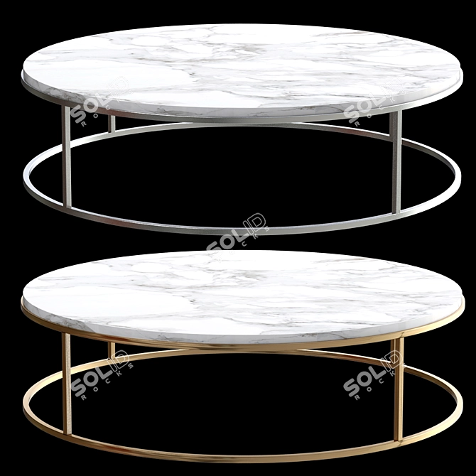 Luxury Marble Coffee Table 3D model image 1