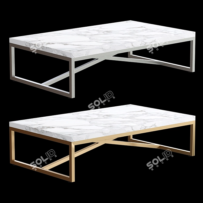 Sleek Torano Coffee Table: RH Modern 3D model image 1