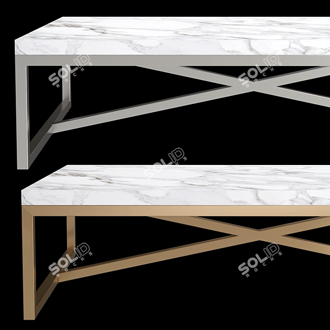 Sleek Torano Coffee Table: RH Modern 3D model image 2