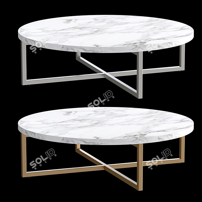 Sleek Torano Round Coffee Table 3D model image 1
