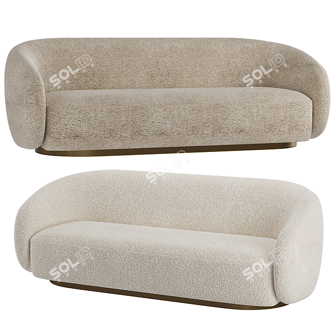 Eichholtz Swivel Brice Sofa: Luxury and Versatility in One 3D model image 1