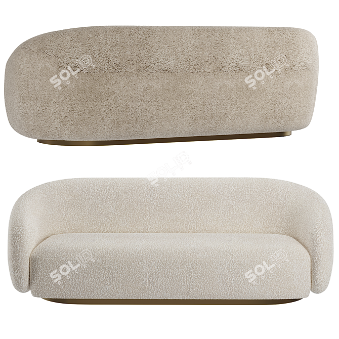 Eichholtz Swivel Brice Sofa: Luxury and Versatility in One 3D model image 2