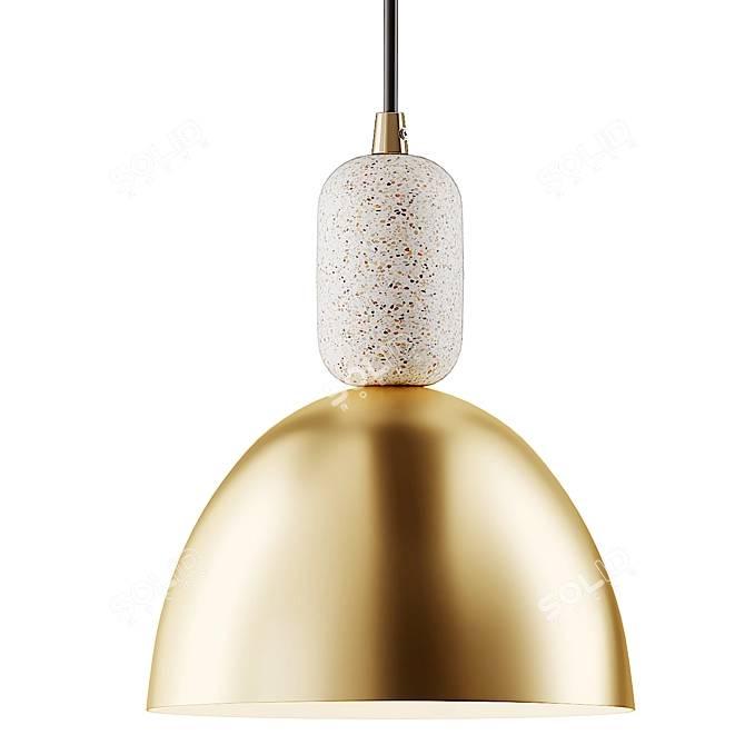 Esrum Terrazzo Pendant Light: Modern Elegance for your Space 3D model image 1