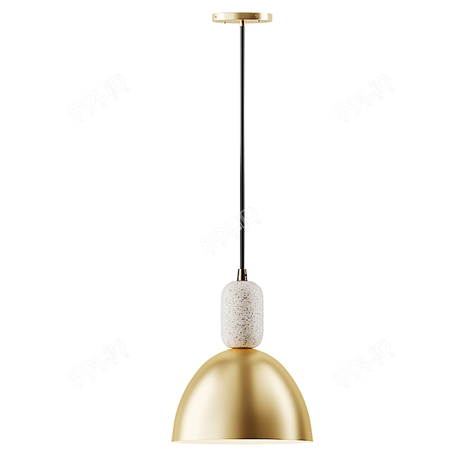 Esrum Terrazzo Pendant Light: Modern Elegance for your Space 3D model image 2