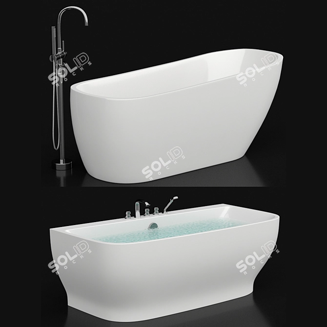 Luxury Bath Set by BelBagno 3D model image 3