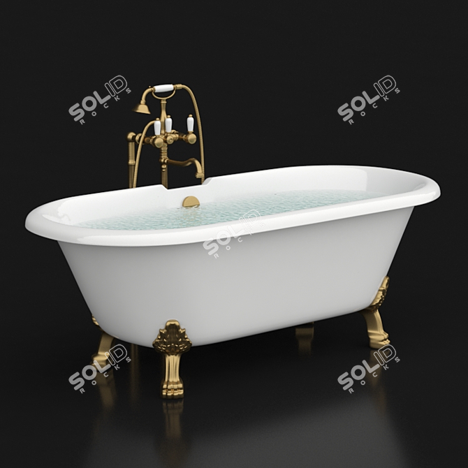 Luxury Bath Set by BelBagno 3D model image 4