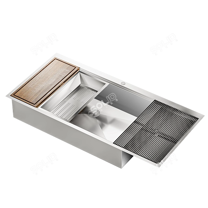 Innovative Milanese Sink: MILANELLO 1VDX85 3D model image 1