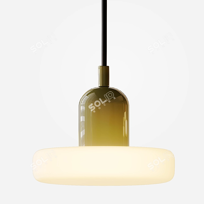 Minimalist Puck Pendant Light 3D model image 3