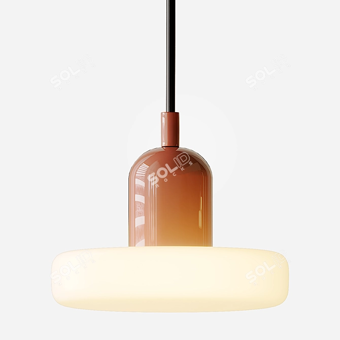 Minimalist Puck Pendant Light 3D model image 4