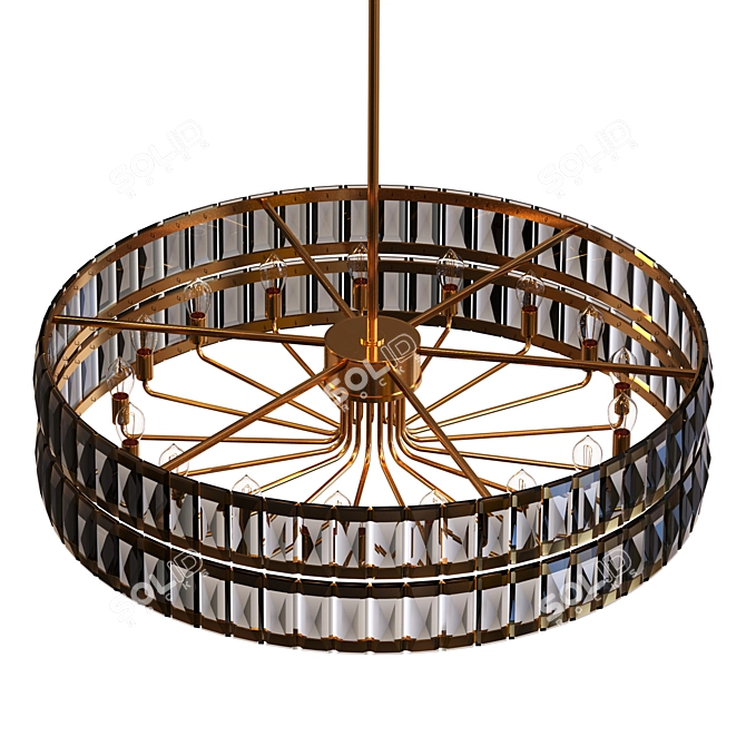 Title: Glamour Crystal Chandelier 3D model image 2