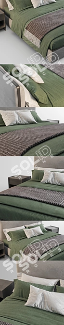 Elegant Molteni Ribbon Bed 3D model image 3