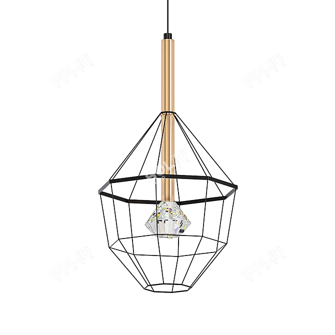 Mesh Metal Pendant Lights 3D model image 1