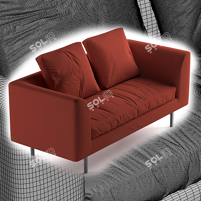 Mell Lounge: A Modern Polygone 3D model image 5