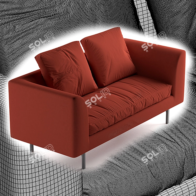 Mell Lounge: A Modern Polygone 3D model image 7