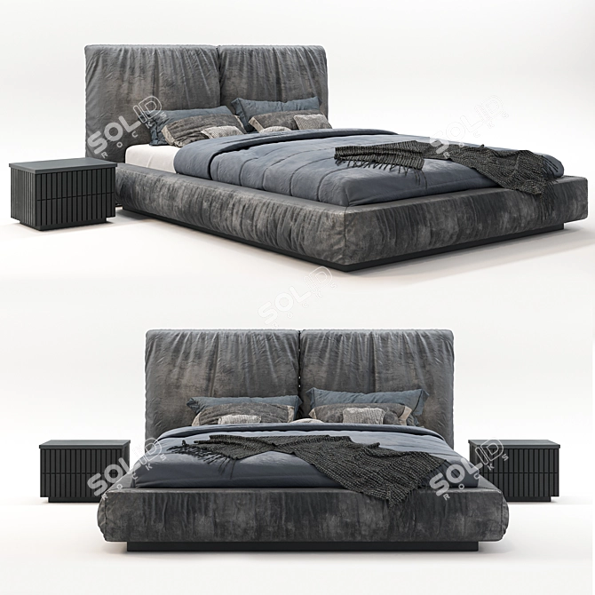 Comfort Sleep Bed 3D model image 1