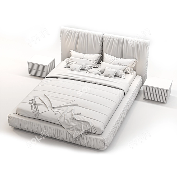 Comfort Sleep Bed 3D model image 2