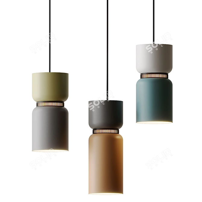 Artistic Illumination: Aspen 17A Suspension Lamp 3D model image 1