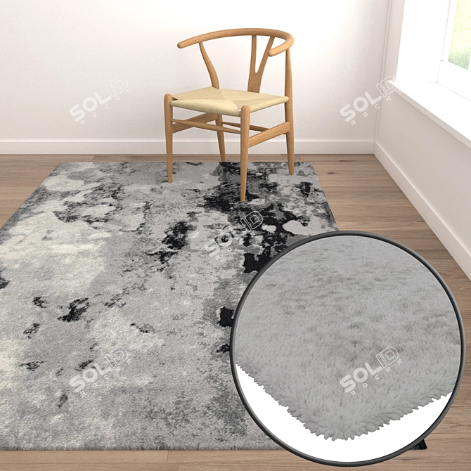 Luxury Carpet Set: High-Quality Textures & Versatile Design 3D model image 5