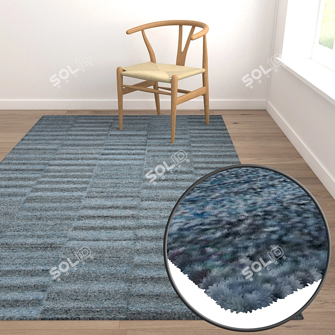 Luxury Rug Set: High Quality Textures 3D model image 5