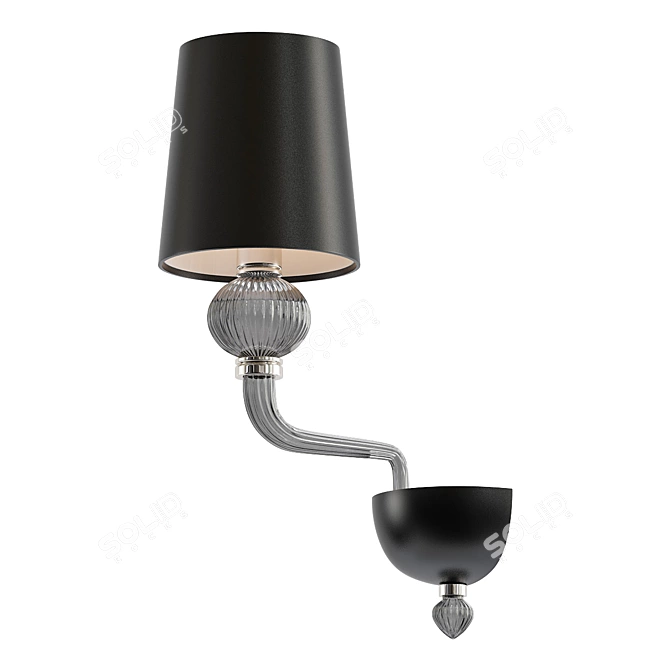 Venezia Wall Lamp in Black 3D model image 1