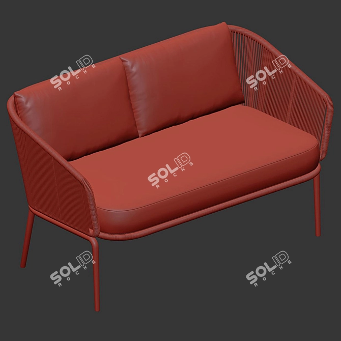 Dedon Rilly Luxe 2 Seater Sofa 3D model image 2