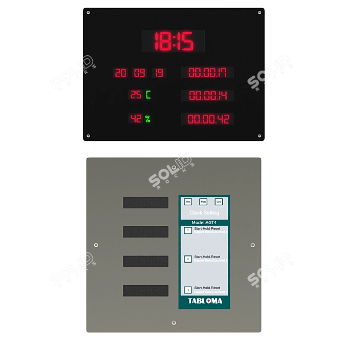 Precision Operating Room Clock 3D model image 1