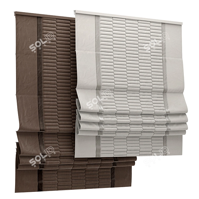 Elegant Roman Blind 89 3D model image 1