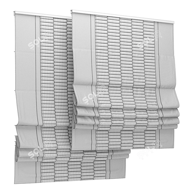 Elegant Roman Blind 89 3D model image 3