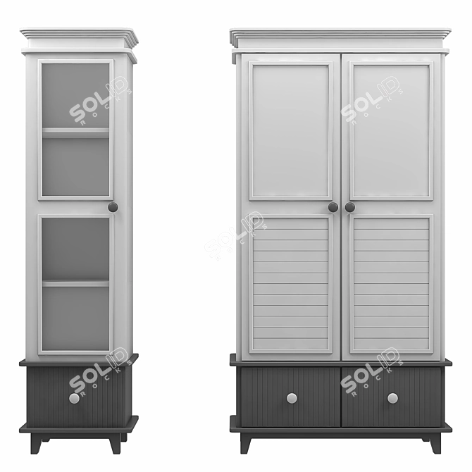 Stylish Complete Furniture Set 3D model image 4