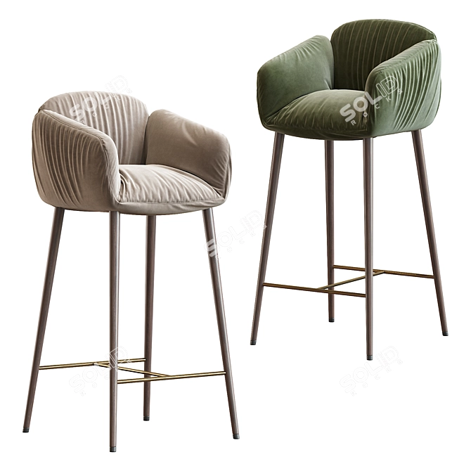 Jolie My Home Barstool: Stylish and Comfortable 3D model image 1