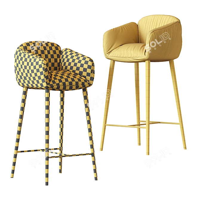 Jolie My Home Barstool: Stylish and Comfortable 3D model image 5