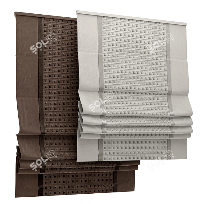 Elegant Roman Blind 90 3D model image 1