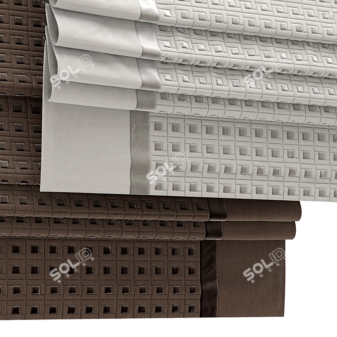 Elegant Roman Blind 90 3D model image 2