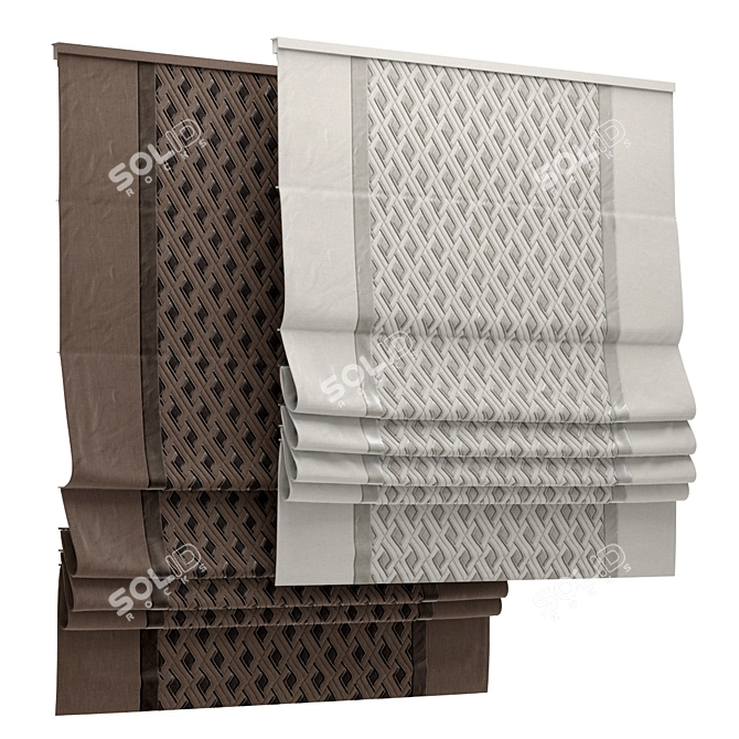 Stylish Roman Blind 91 3D model image 1