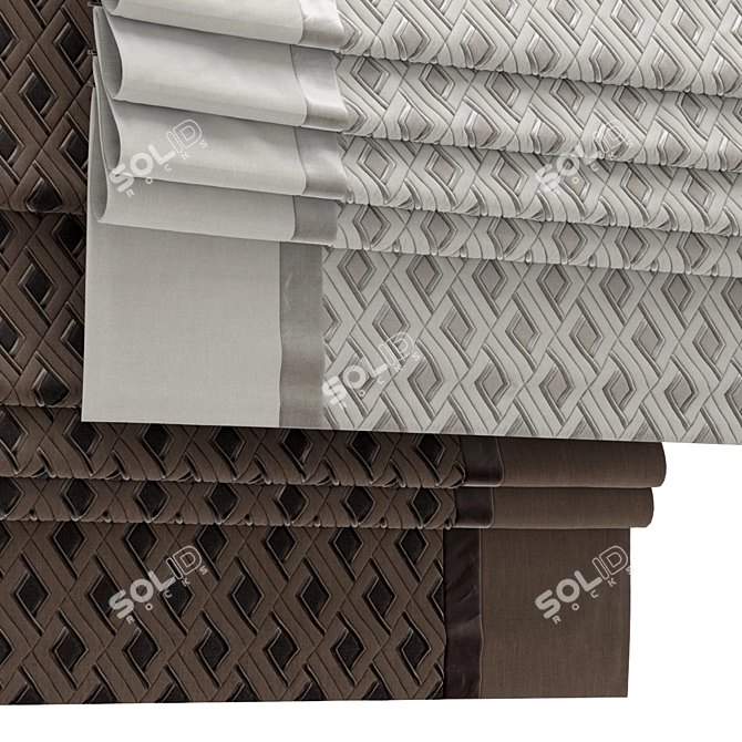 Stylish Roman Blind 91 3D model image 2