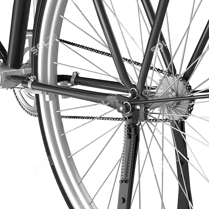 Vintage 2016 Classic Bike 3D model image 2