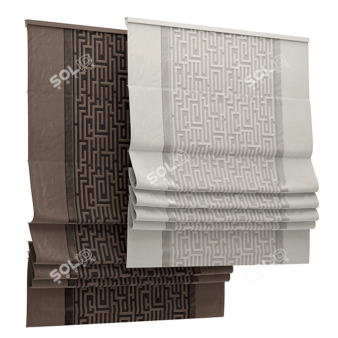 Elegant Roman Blind 93 3D model image 1