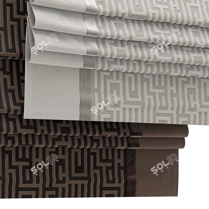 Elegant Roman Blind 93 3D model image 2