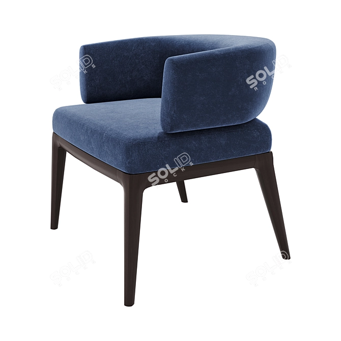 Modern Upholstered Dining Chair 3D model image 1