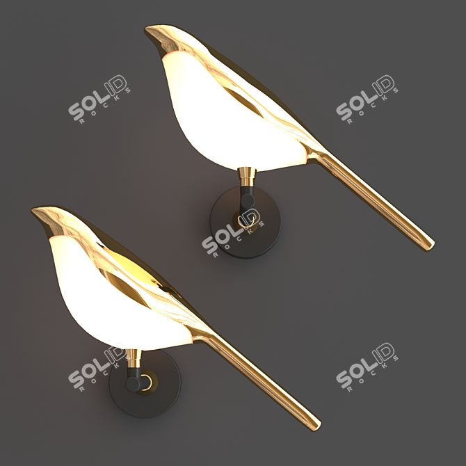 Modern Wall Fixture: Nomi Wall 3D model image 2