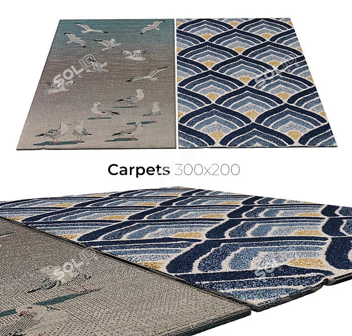 Elegant Interior Carpets 3D model image 1