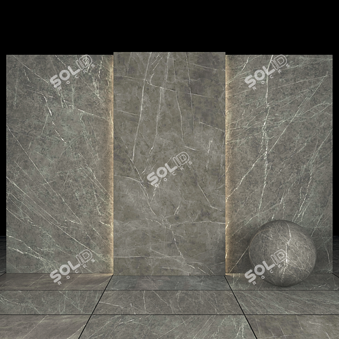 Elegant Gray Marble Collection 3D model image 1