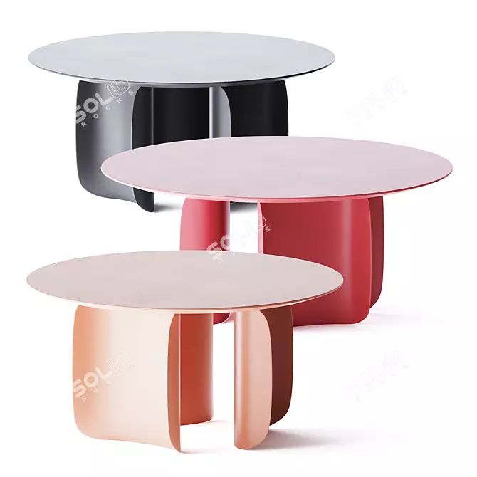 Elegant BARRY Round Table 3D model image 1