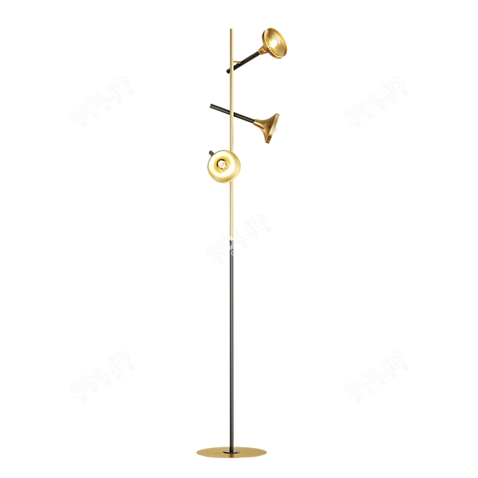 Golden Glow: Hamilton Conte Tilda 2667 floor lamp 3D model image 2