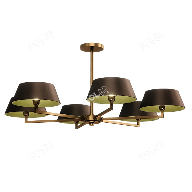 Heathfield Holt 6-Light Pendant 3D model image 1